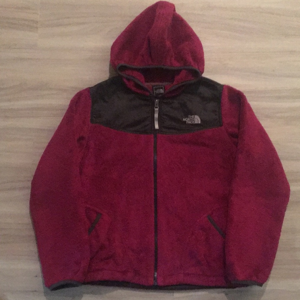 Girls The North Face Fleece Hoodie Jacket Large